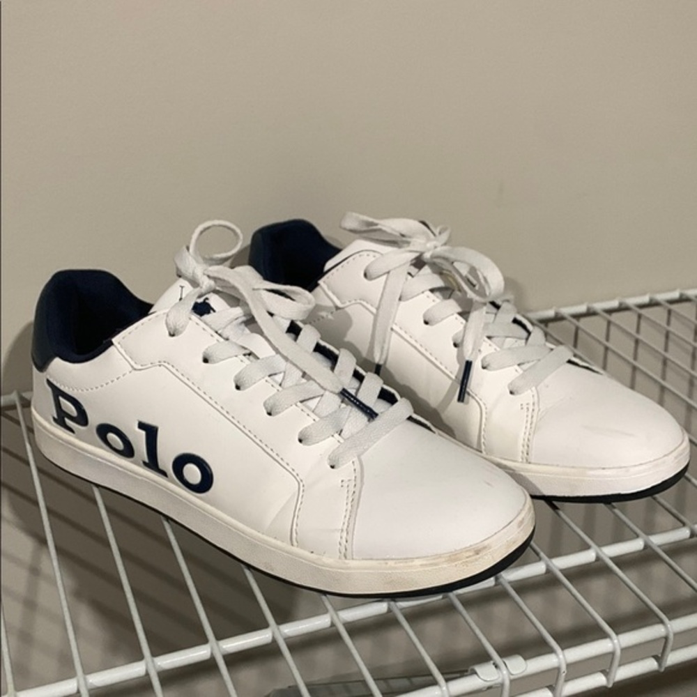 Polo by Ralph Lauren White and Blue Sneakers Classic Design
